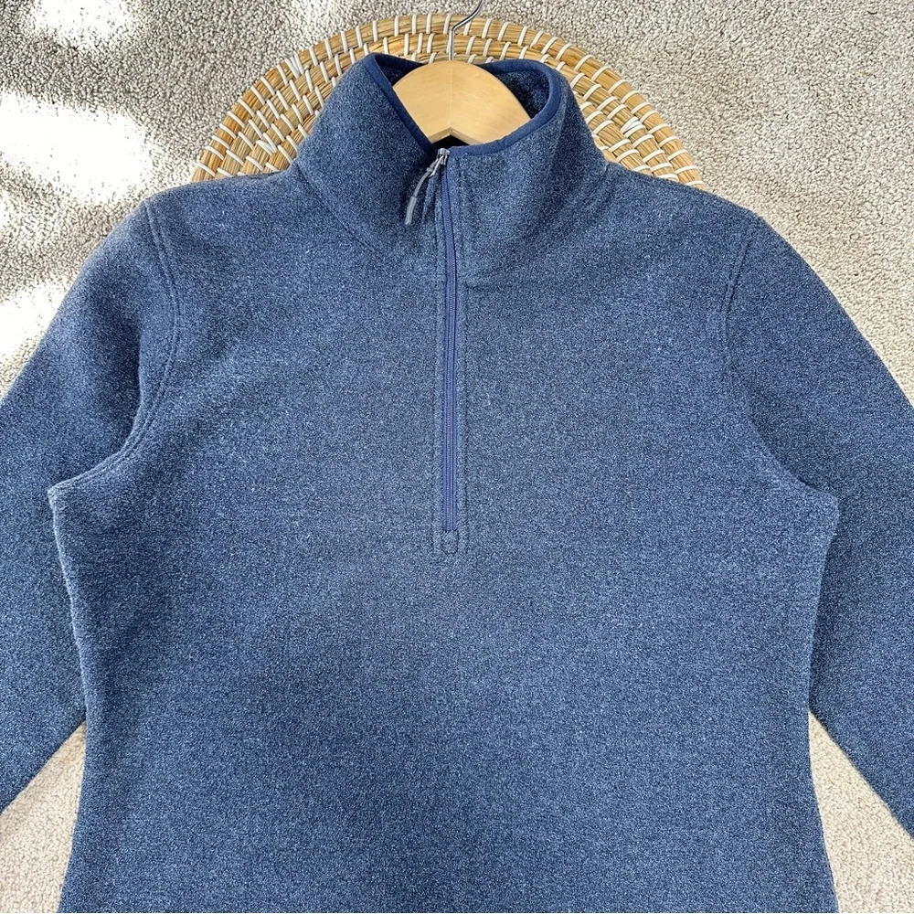 Zusa Women's Chilly Fleece Quarter Zip Pullover Longsleeve Eco-Friendly Navy M - Picture 5 of 16